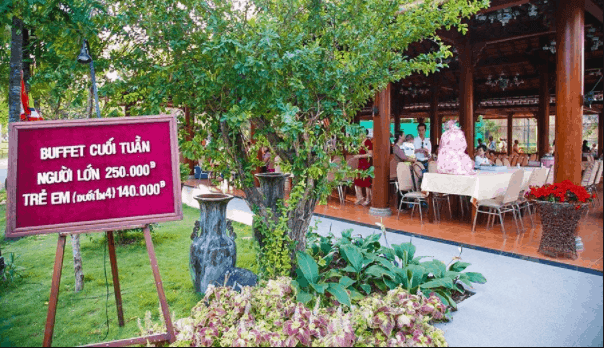Muốn biết giá vé tham gia buổi tiệc buffet tại khu du lịch Văn Thánh là bao nhiêu thì phải làm sao?